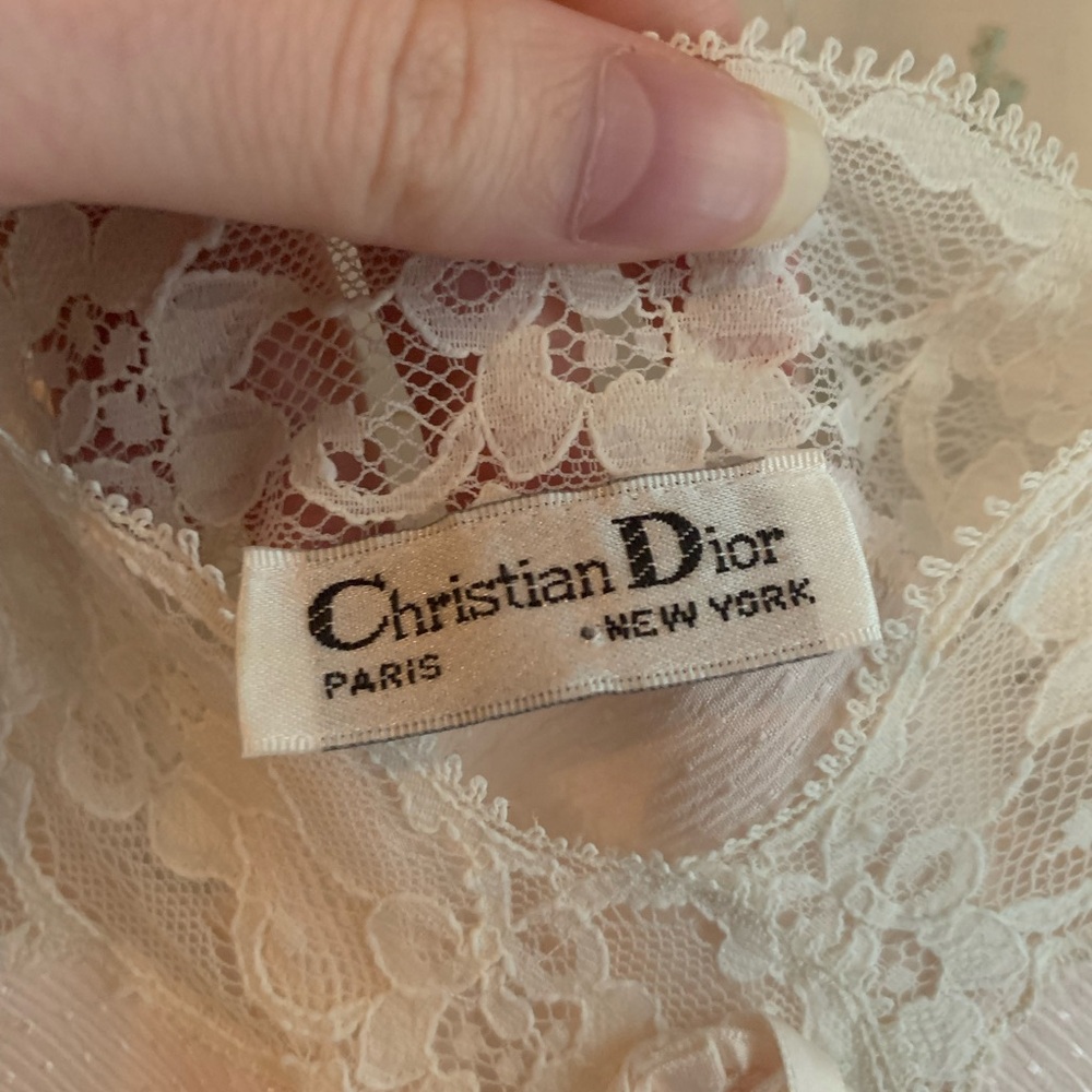 rare vintage dior cream lace cami - Picture 3 of 5